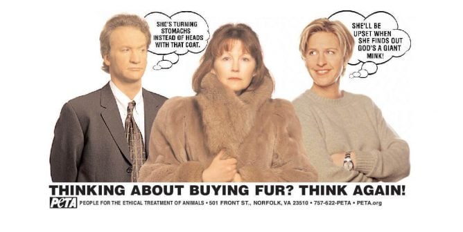 Bill Maher & Ellen DeGeneres: Fur Turns Stomachs PSA