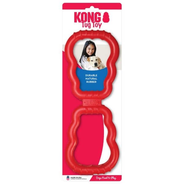 red kong tug toy for dogs