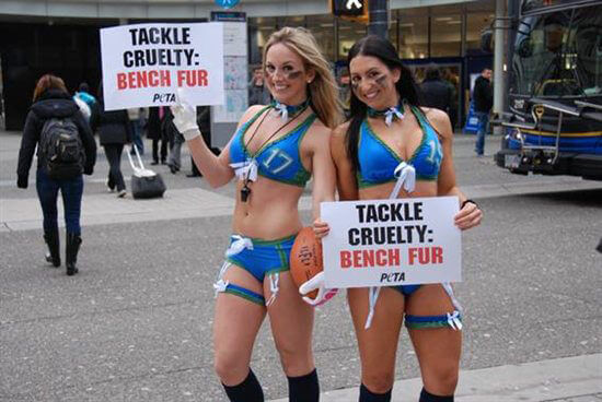 Photos Of The Day Lingerie Football League Throws A Flag On Fur PETA