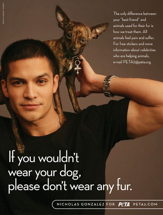 Nicholas Gonzalez  If You Wouldn t Wear Your Dog PETA 