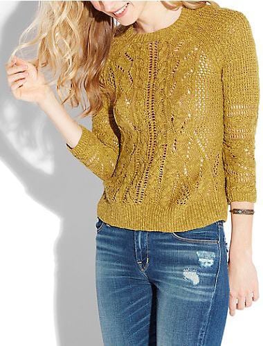 Lucky Brand Gold Knit Sweater