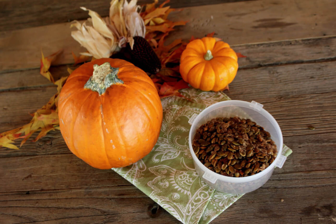 Roasted Cinnamon-Sugar Pumpkin Seeds