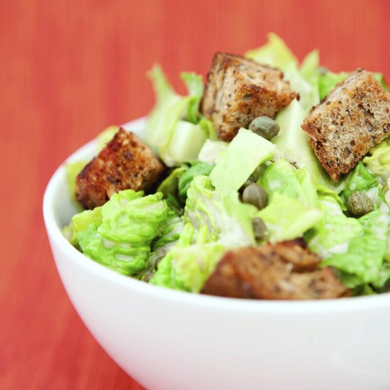 Amazing Caesar Salad with Homemade Croutons