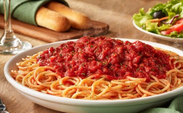 vegan pasta at olive garden