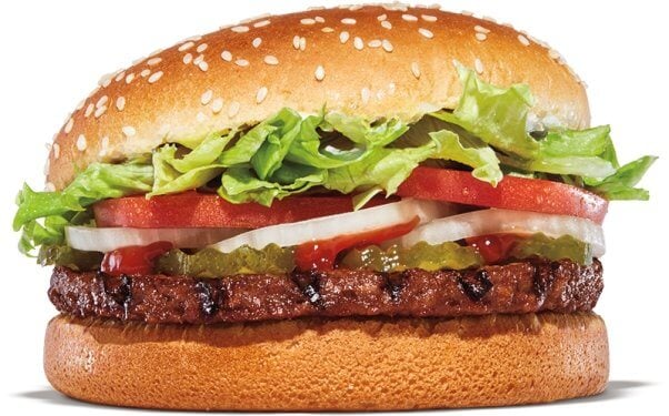 animal free whopper at burger king