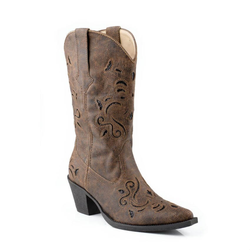 vegan leather cowboy boots