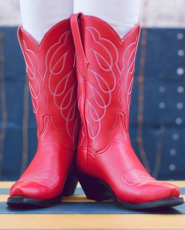 fake leather cowboy boots