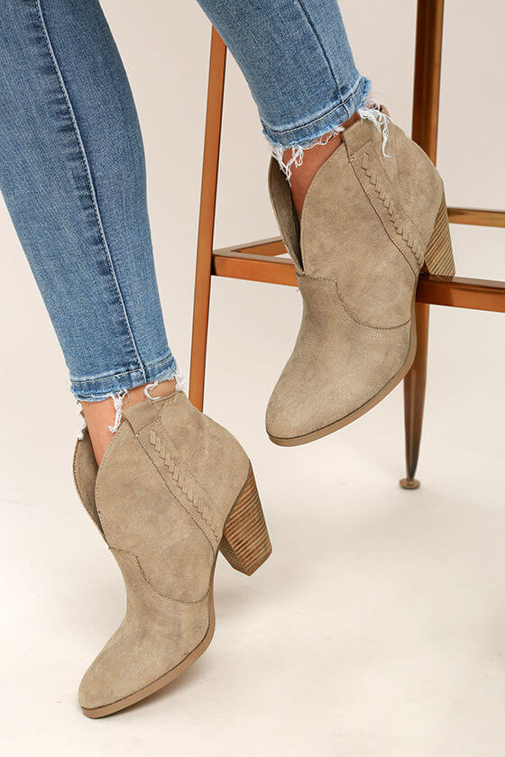 suede ankle cowboy boots