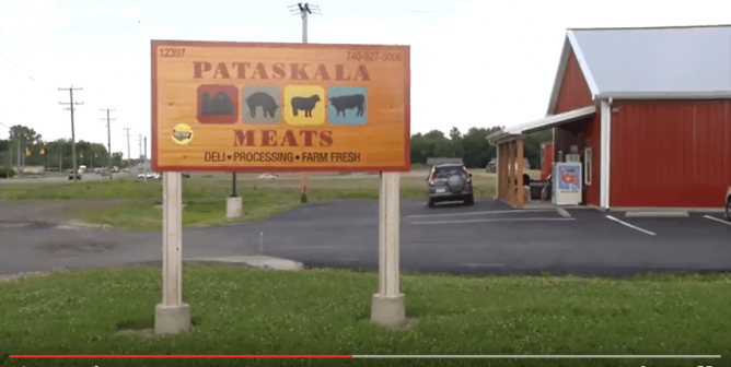 Screenshot of the Pataskala Meats Slaughterhouse sign