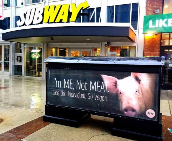 PETA's 'I'm Me, Not Meat' Holiday Ad Blitz hits Columbus, Ohio