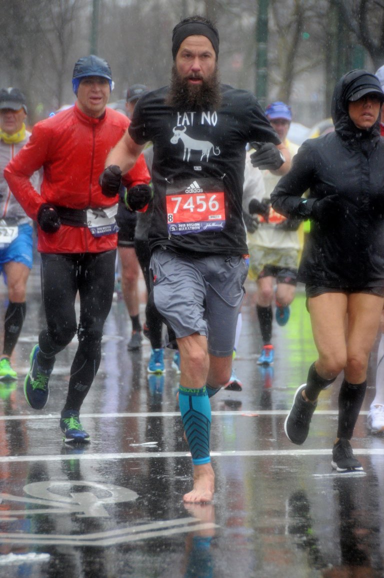 Why This Vegan Runner Just Ran the Boston Marathon Barefoot PETA