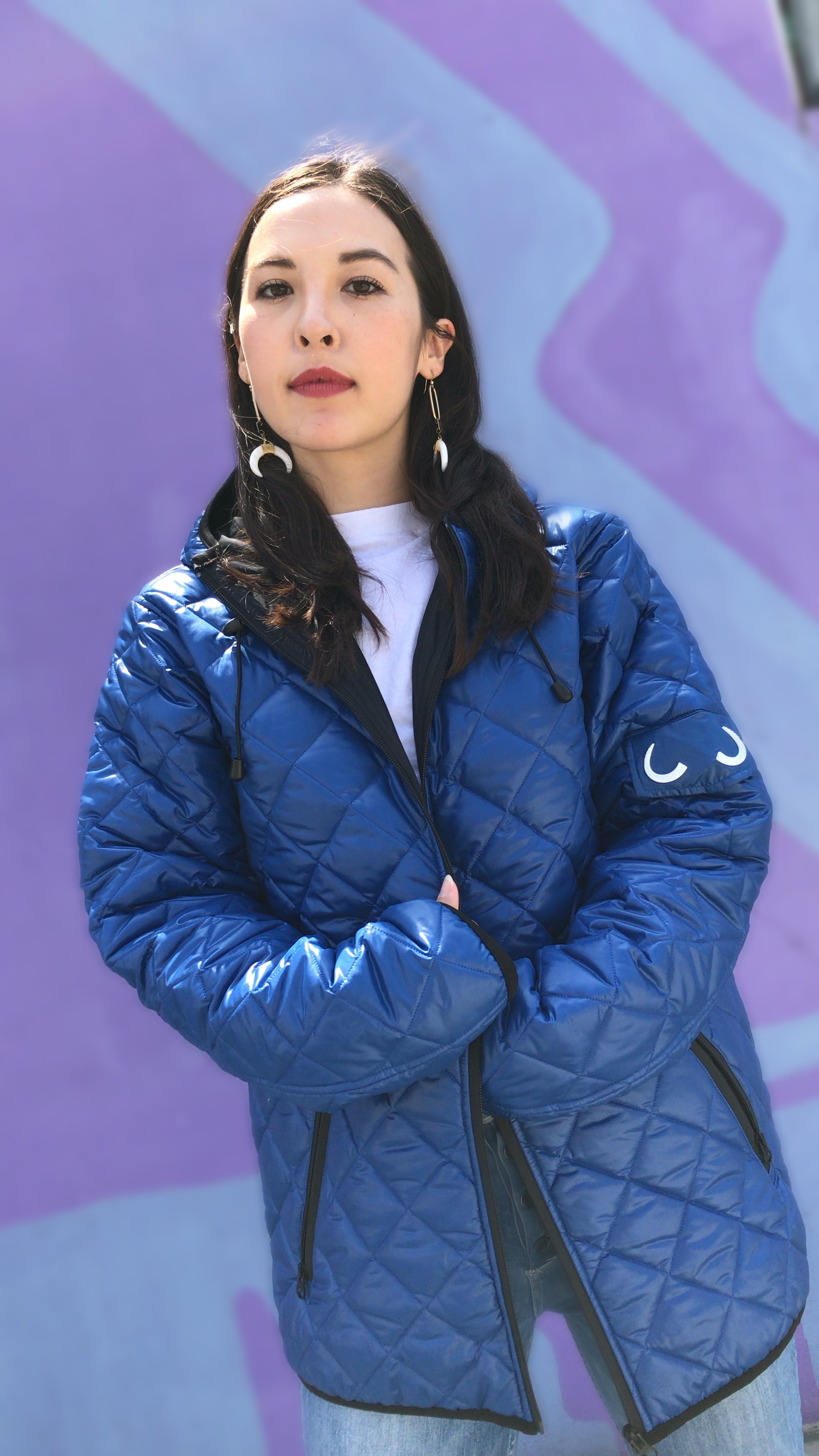 blue wully outwear jacket