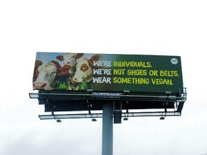 Wear Something Vegan Billboard – San Antonio | PETA