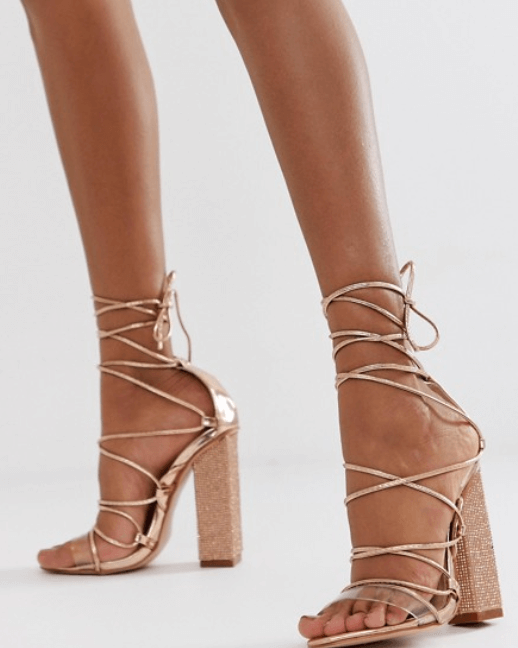 rose gold homecoming shoes