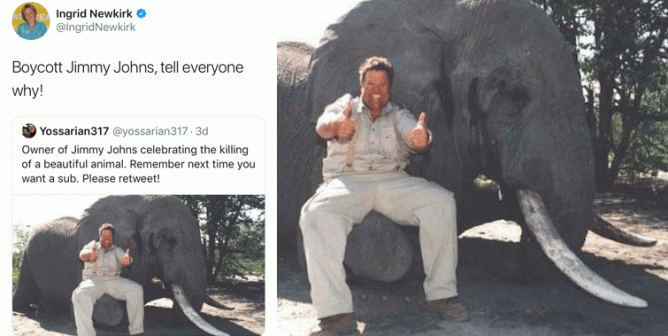 #BoycottJimmyJohns Goes Viral on Twitter After CEO's Hunting Obsession Exposed