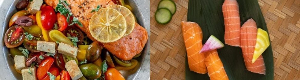 vegan salmon and tuna from Zeastar and Oshi