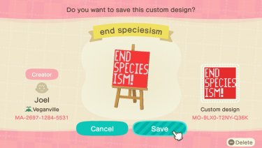 PETA Loves These 'Animal Crossing' Art Designs | PETA