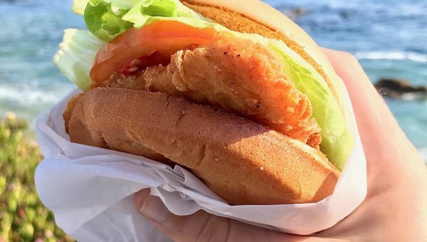 Vegan chicken sandwich at Jack in The Box