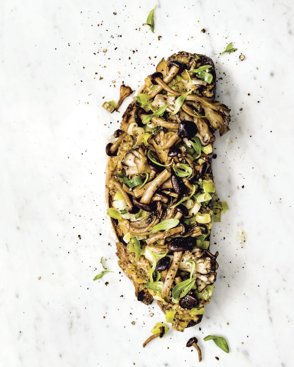 Bryant Terry's Caramelized Leek and Seared Mushroom Toast