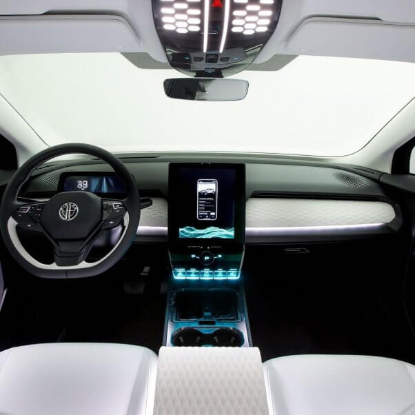 vegan car interiors, like the 2022 Fisker Ocean electric vehicle