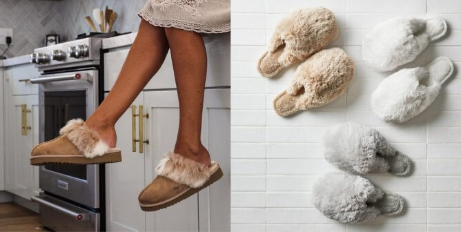 These fuzzy slippers are so cozy I wear them all the time — and