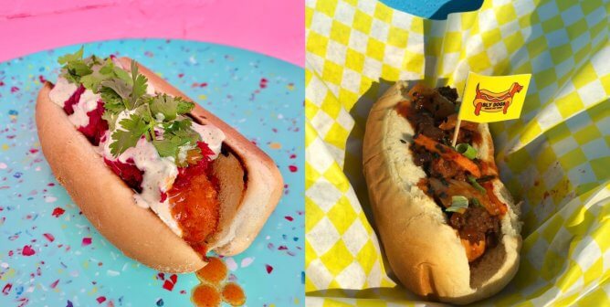 Buffalo Crunch Dog and Buldogi vegan dogs