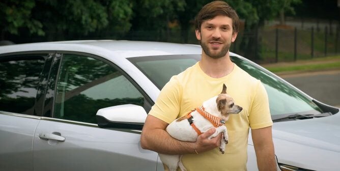 NASCAR’s Daniel Suarez Races to a Dog’s Rescue