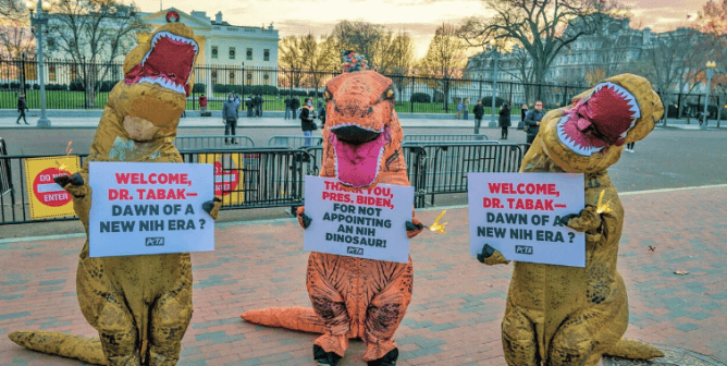 Partying ‘Dinosaurs’ Celebrate Interim NIH Director