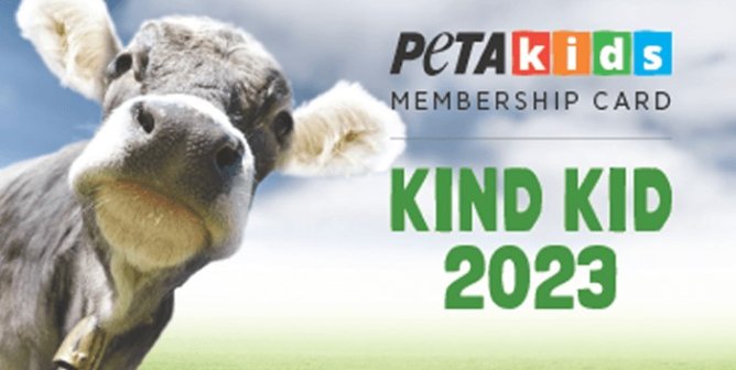 PETA kids membership card 2023