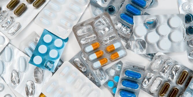 photo of assorted pills in blister packaging