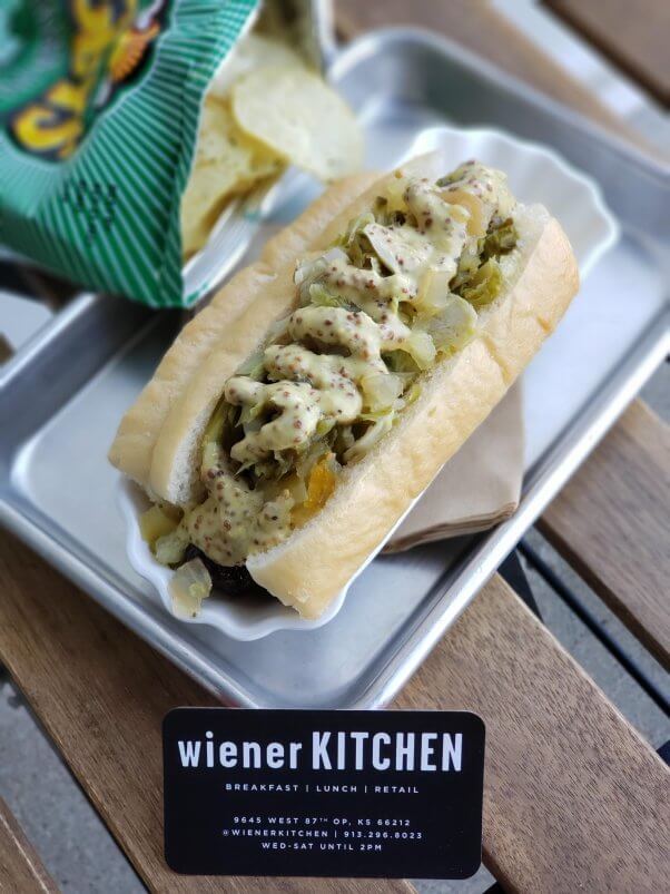 vegan hot dog from wiener kitchen