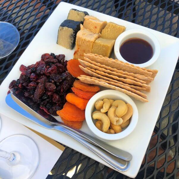 a vegan cheese plate from domaine carneros in napa