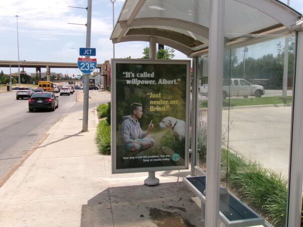 just neuter me bus stop ad in oklahoma city