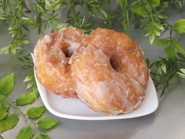 Bitchin' Donuts Maple Glazed vegan donuts