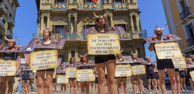 Protesters Converge on Pamplona, Spain, in Provocative Push to End Bull Torture