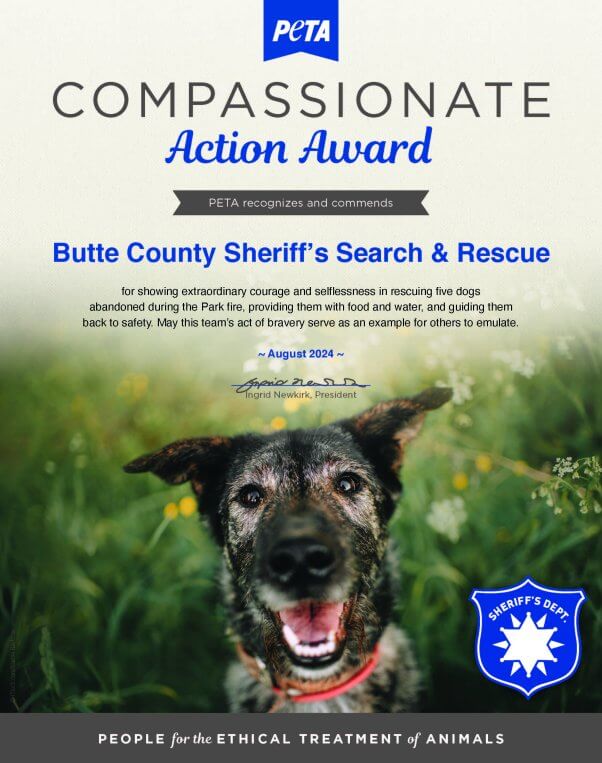 Compassionate Acton Award for Butte County Sheriff's Search & Rescue
