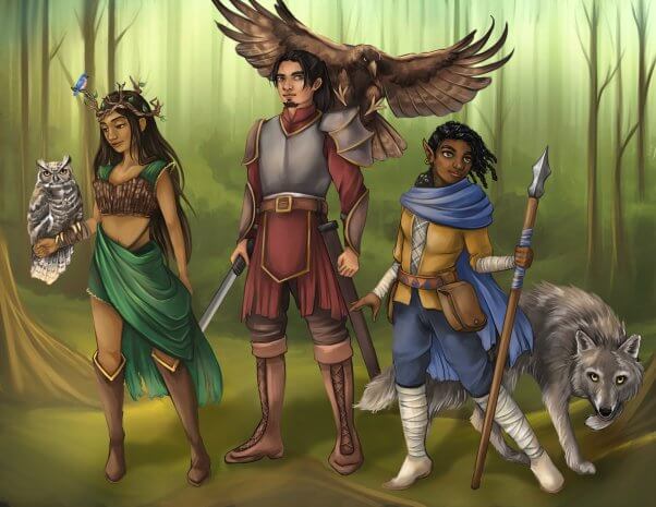 PETA’s new Dungeons & Dragons subclasses, from left to right: Druid: Circle of Empathy, Paladin: Oath of Animal Liberation, and Ranger: Warden of the Wild