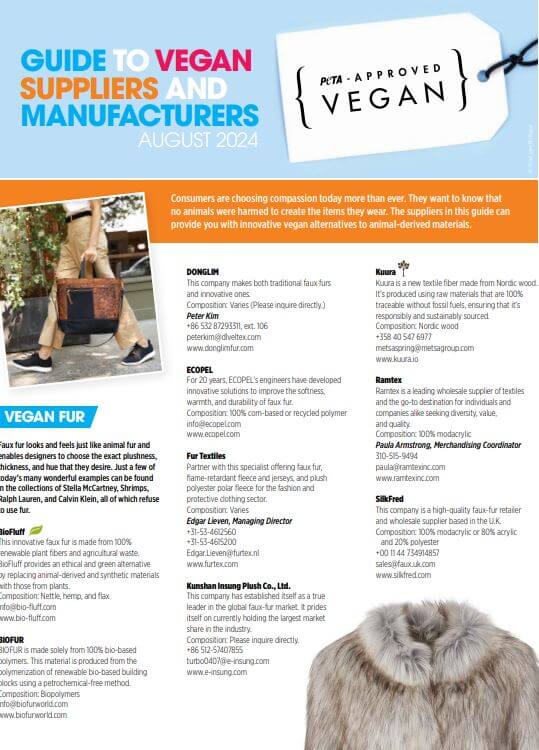 Guide to Vegan Suppliers and Manufacturers cover page