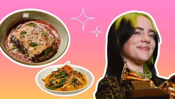 Billie Eilish and vegan dishes from restaurants she recommends