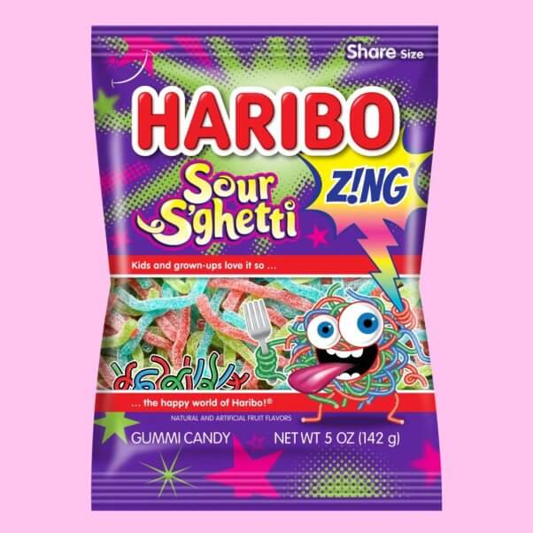 haribo sour s'ghetti candy