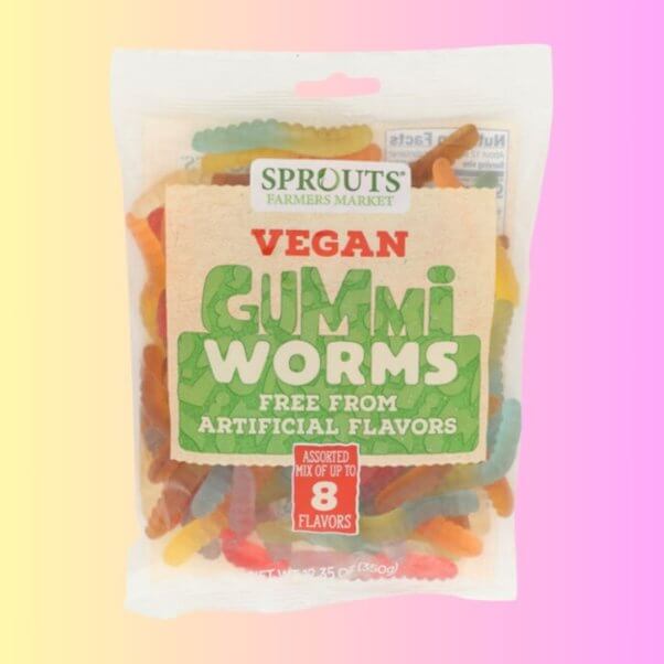 vegan gummi worms from sprouts