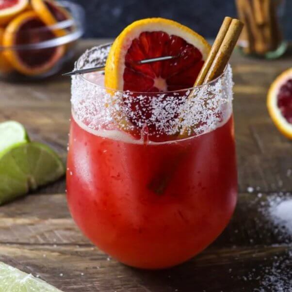 spiced blood orange margarita