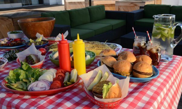 vegan tailgate food at a party