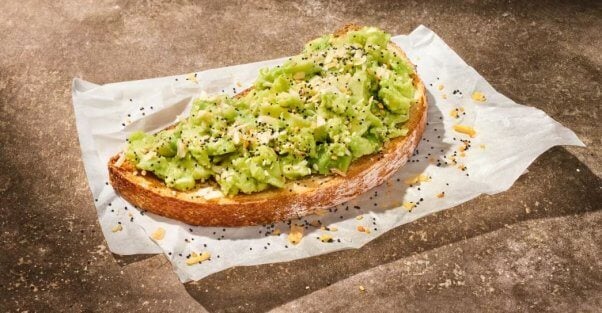 vegan avocado toast at panera