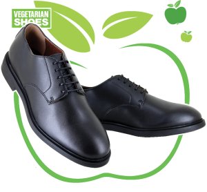 pair of vegan leather dress shoes made of apple leather