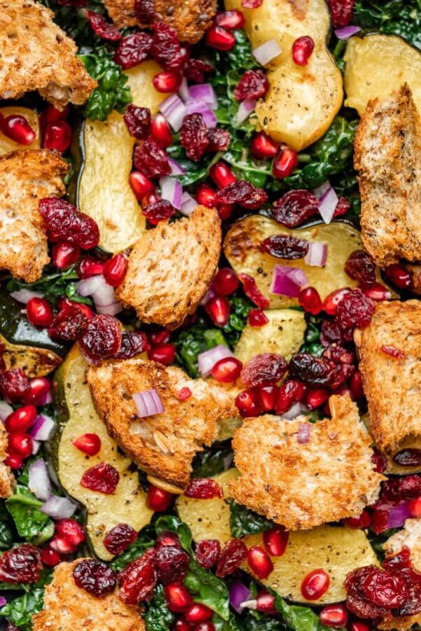 vegan panzanella winter salad recipe