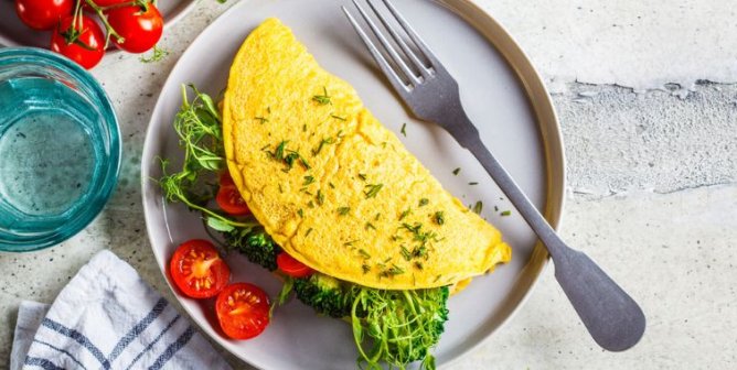 A chickpea vegan omelette